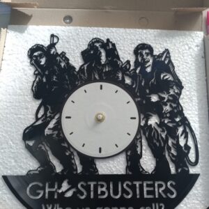 Ghostbusters Wall Clock – Recycled Vinyl (Custom Handmade)
