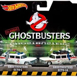 GHOSTBUSTERS Box Set 2 Die-Cast Cars – ECTO-1 & ECTO-1A Limited Edition Hot Wheels Mattel – 1/64 Scale