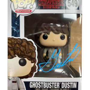 Funko Pop! – Stranger Things Ghostbuster Dustin #549 signed by Gaten Matarazzo with COA (100% Authentic)