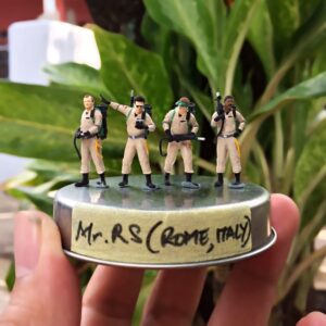 Custom miniature – The 4 Ghostbusters (very small scale)